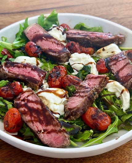 Steak Caprese Arugula Salads