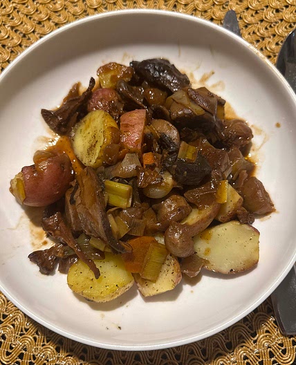 Mushroom Bourguignon