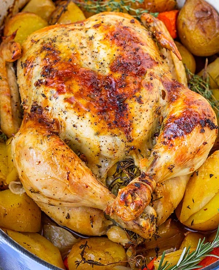 Dutch Oven Whole Roast Chicken