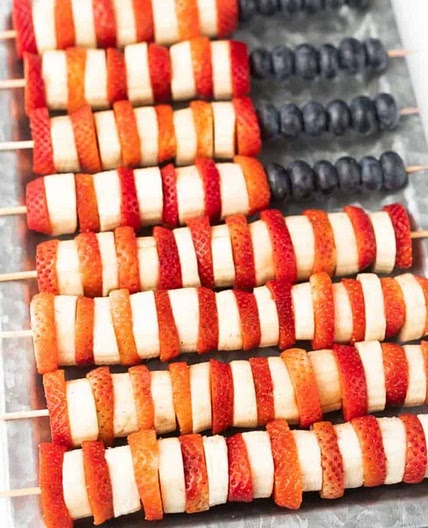 4th of July Fruit Kabobs