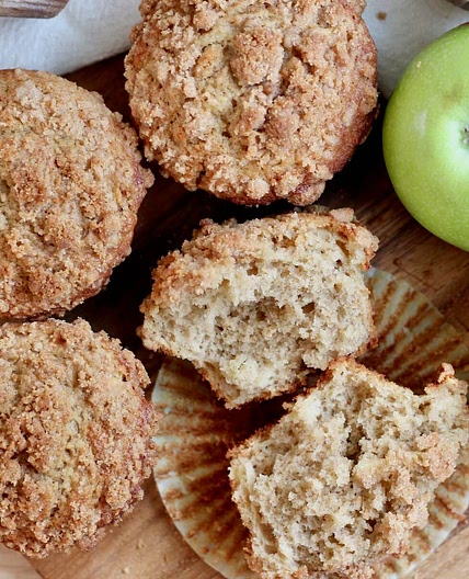 Sourdough Apple Muffins with Cinnamon Streusel