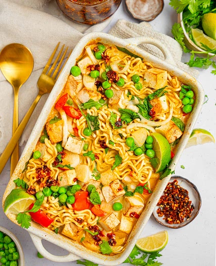 Green Curry Ramen Bake