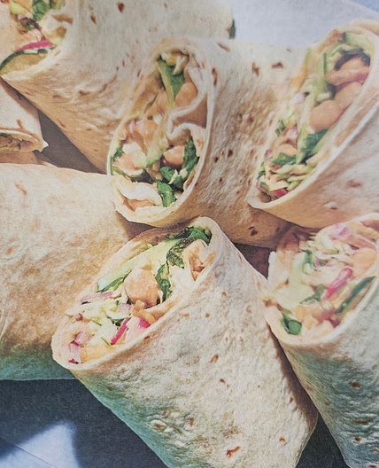 Chickpea Salad Wrap with Chili-Garlic Dressing