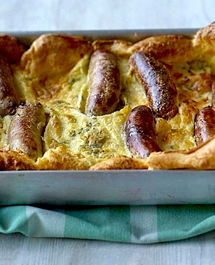 Traditional toad in the hole