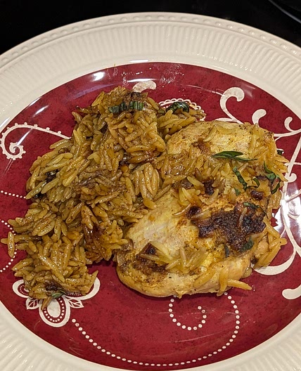 Lemon chicken orzo