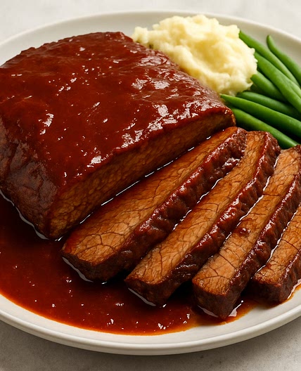 Slow Cooker Beef Brisket with BBQ Sauce