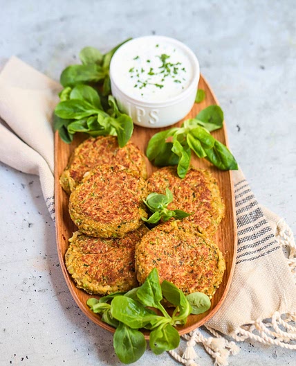 Spiced Zucchini and Chickpea Fritters