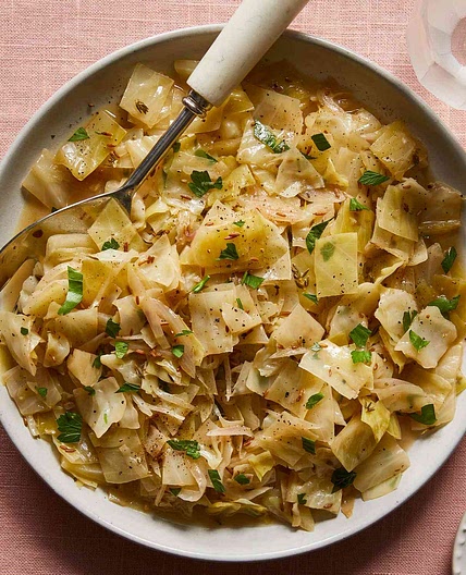 Italian Braised Cabbage and Beans