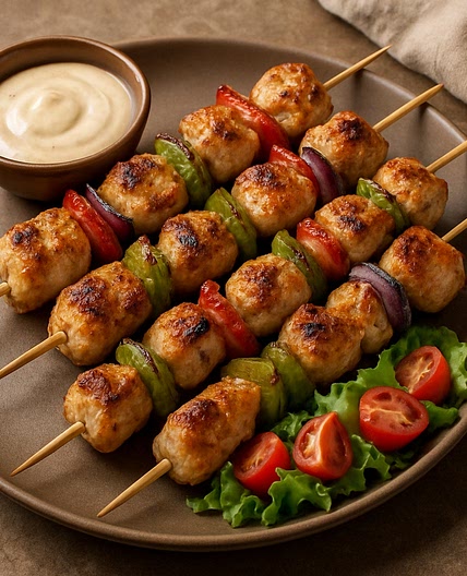 Brochetas de pollo