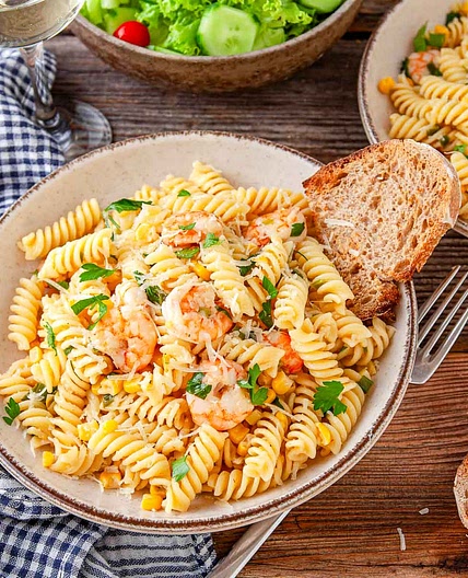 Shrimp and Corn Rotini