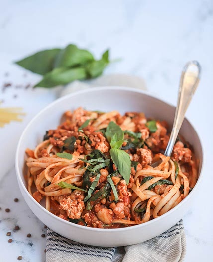High Protein Tofu Bolognese