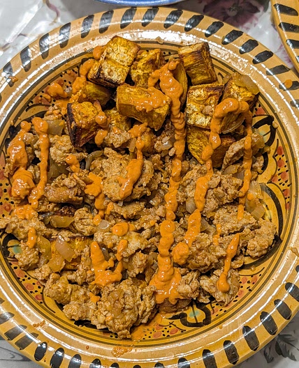 Sweet Potato Turkey Bowls with Creamy Chipotle Pepper Sauce