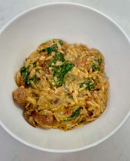 One Pot Spicy Italian Sausage Orzo