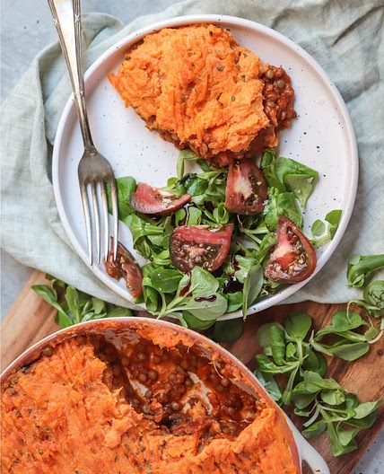 Sweet Potato and Lentil Cottage Pie