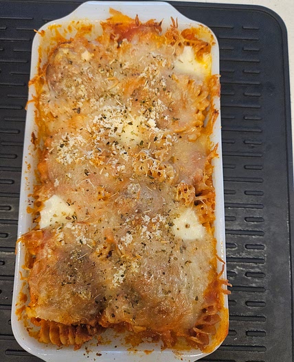 Baked Mozzarella Meatball Pasta