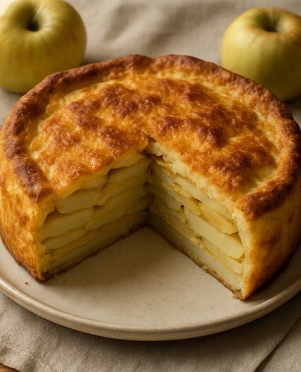 Torta de papas y manzanas