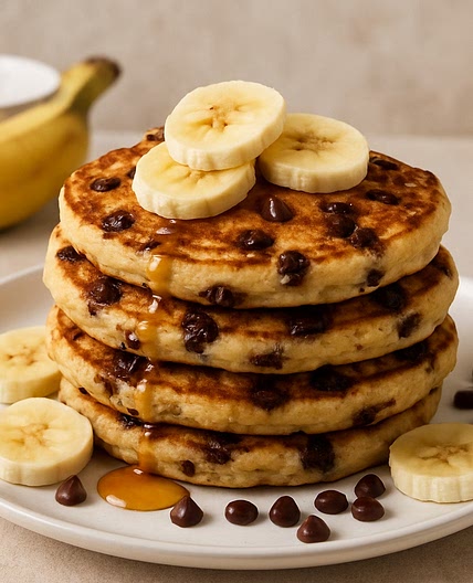 Chocolate Chip Banana Pancakes