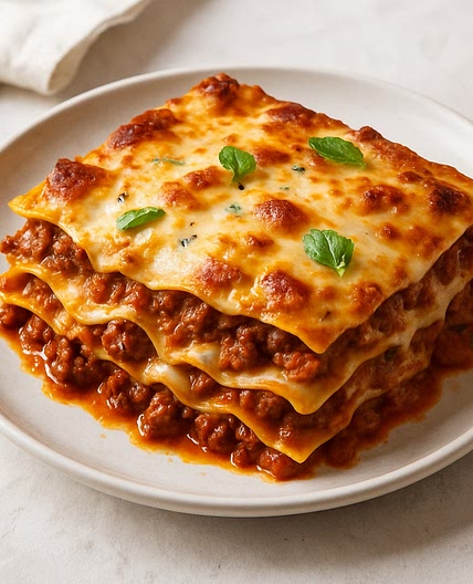 Beef lasagne