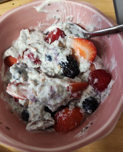 Sweet Berry Cinnamon Chia Pudding Bowl