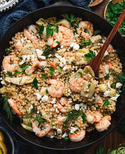 Mediterranean Shrimp Couscous
