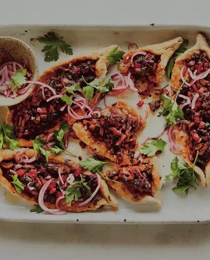 Chunky Mushroom Turkish Pides