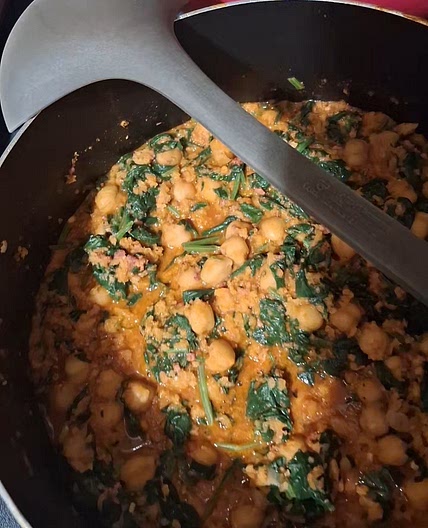 Chickpeas with Spinach and Chorizo