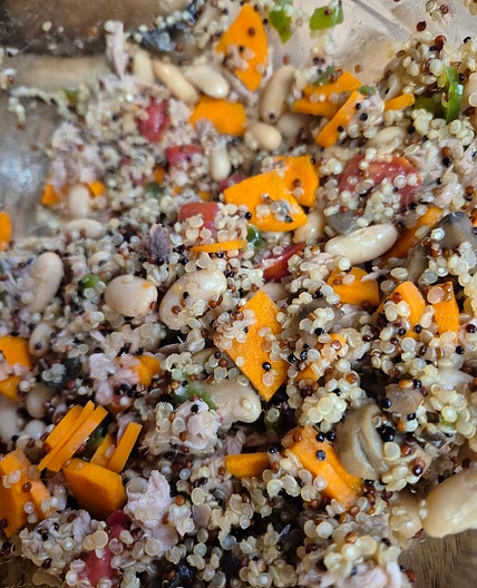 Tuna quinoa bean salad