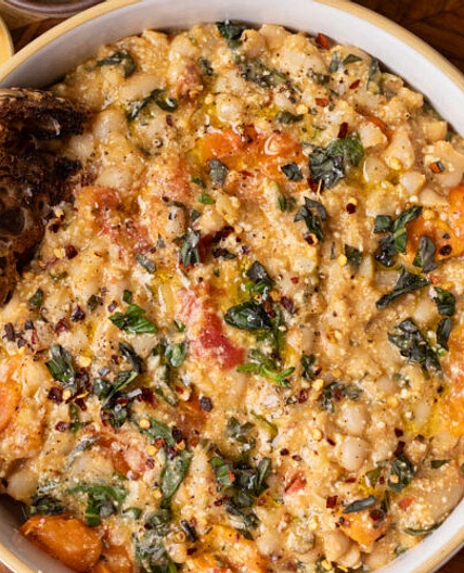 Burst Cherry Tomato and Ricotta Beans