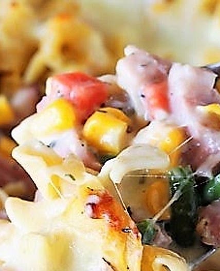 Leftover Ham & Noodle Casserole