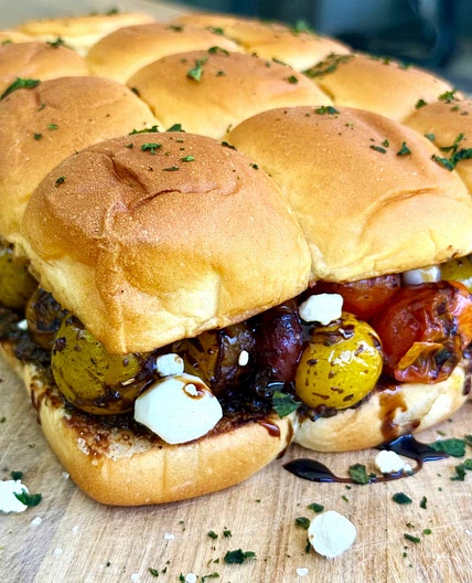 Blackstone Griddle Caprese Sliders