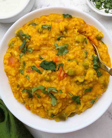 Instant Pot Vegetable Khichdi (Mix Vegetable Lentil Rice)