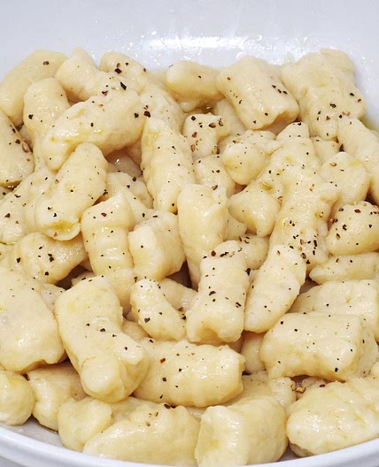 Baked Potato Gnocchi with Garlic Olive Oil