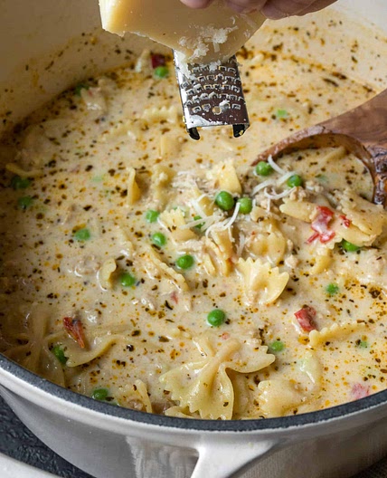 Creamy Italian Ground Chicken Soup