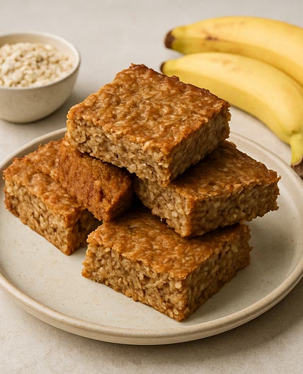 Nut-Free Banana & Oat Flapjacks