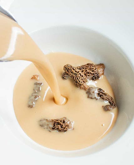 Creamy Dried Morel Soup (Bisque)