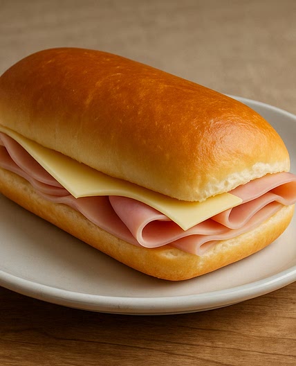Rollo con jamón y queso