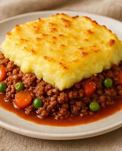 Pastel de ragú y puré de papa