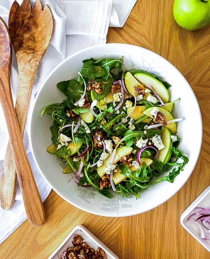 Apple Walnut Salad with White Balsamic Vinaigrette
