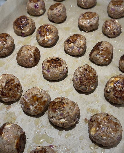 Mediterranean-Style Turkey Feta Meatballs