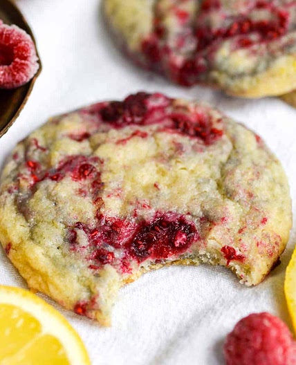 Vegan Lemon Raspberry Cookies