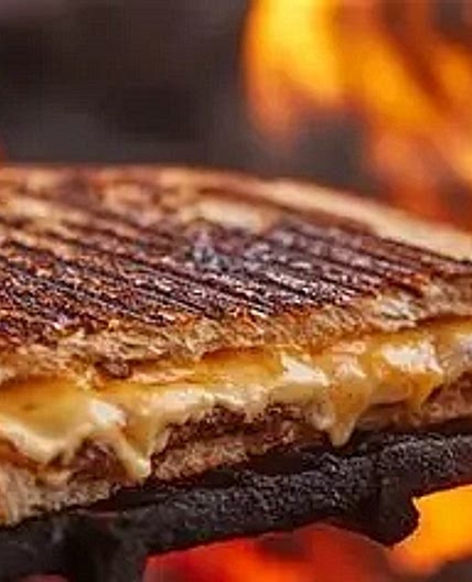 Toasted biltong and tomato sandwich