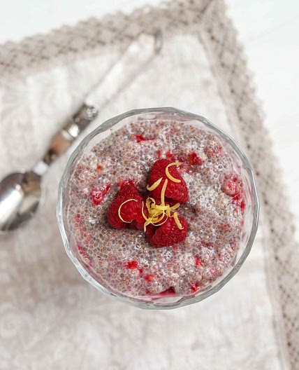 Lemon Raspberry Chia Pudding