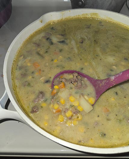 Everything from the garden corn chowder