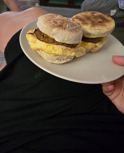 Chorizo egg english muffin