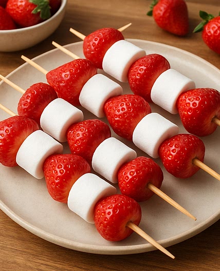 Brochetas de fresa