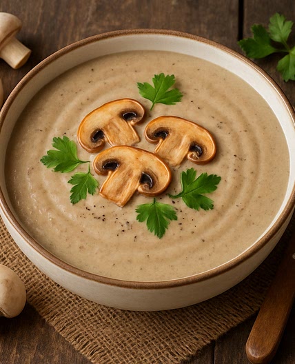 Crema de champiñones