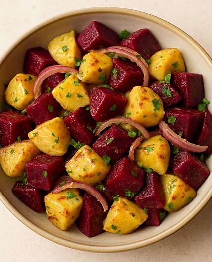 Mustardy Potato-Beet Salad
