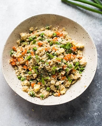 Keto Cauliflower Fried Rice Recipe, Low Calorie, Low Carb