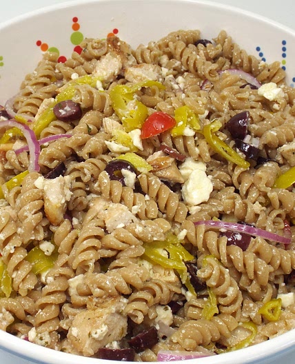 Mediterranean Chicken Pasta Salad