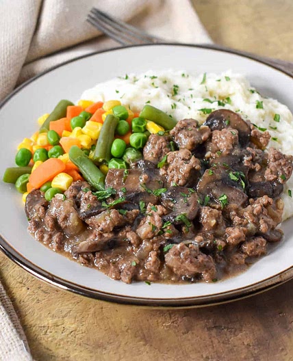 Ground Beef and Mushrooms